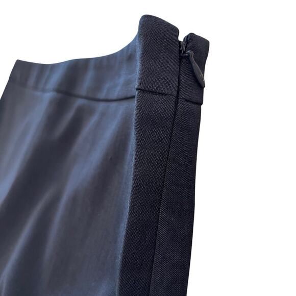 Banana Republic Womens Wool Blend Career Skirt Size 6 Black Knee Length Side Zip - Picture 6 of 8